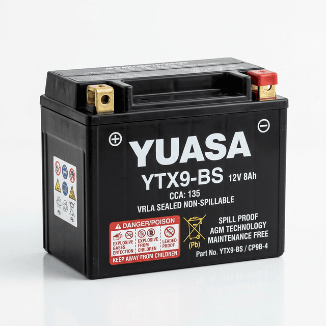 Bateria Yuasa YTX9-BS Original Honda/Yamaha de Alta Performance