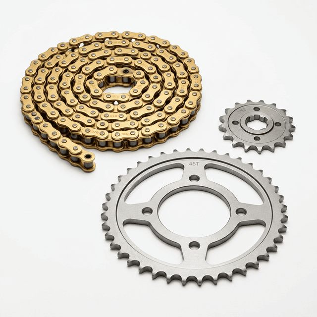 Kit Relação D.I.D Gold Completo com Corrente Retentor